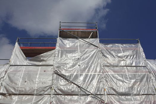 construction site on a  house roof