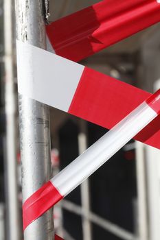 Construction site barrier tape