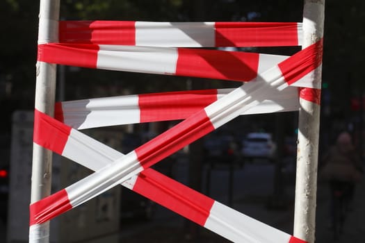 Construction site barrier tape