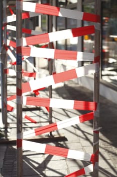 Construction site barrier tape