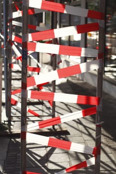 Construction site barrier tape