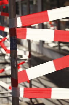 Construction site barrier tape