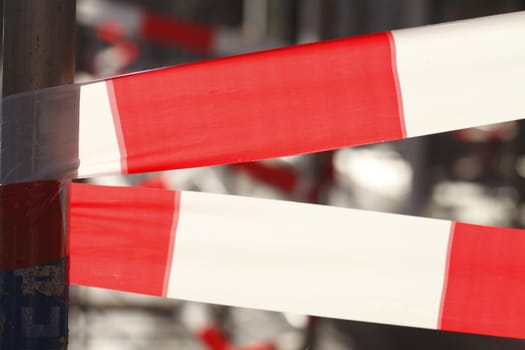 Construction site barrier tape