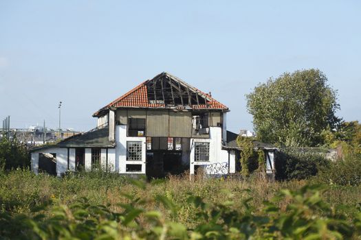 Fire dameged House