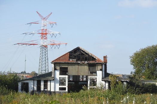 Fire dameged House
