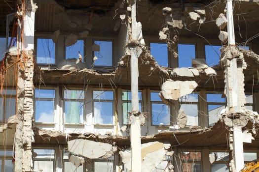 Building Demolition,  Condemned House, Bremen, Germany, Europe