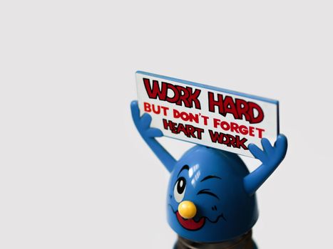 'WORK HARD BUT DON'T FORGET HEART WORK' (COLOR)