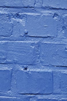 Blue Bricks with Blue srew in a Wall