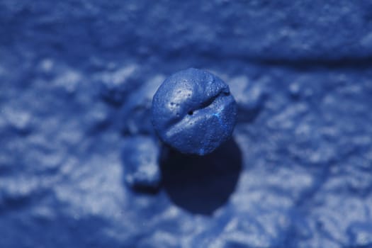 Blue Bricks with Blue srew in a Wall
