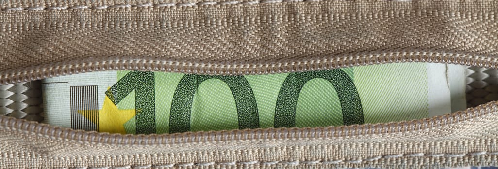 100 Euro Bill in Money Belt