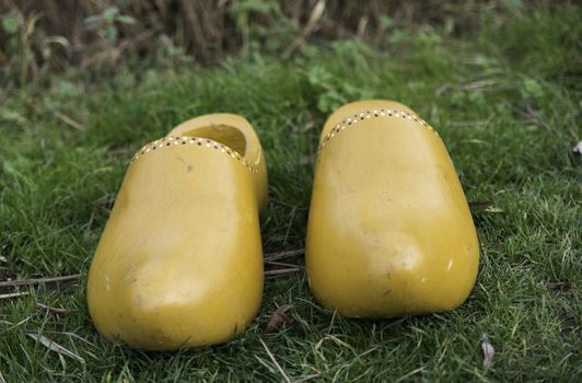 dutch wooden shoes from the Unesco area kinderdijk in Holland