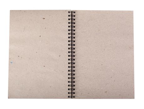 Photo of kraft paper notebook. Drawing pad 