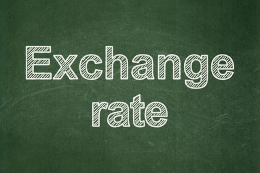 Banking concept: text Exchange Rate on Green chalkboard background
