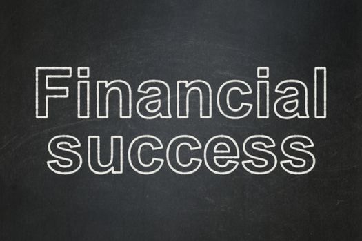 Banking concept: text Financial Success on Black chalkboard background