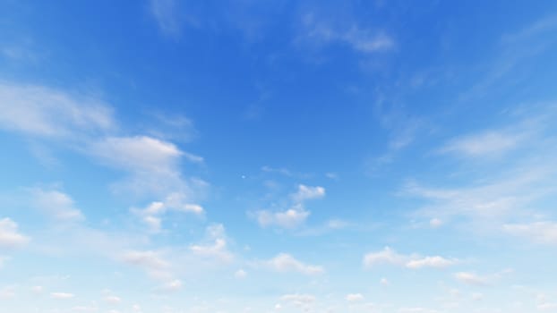 Cloudy blue sky abstract background, blue sky background with tiny clouds, 3d rendering

