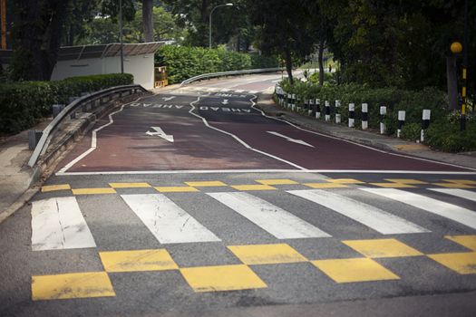 Background with tire marks on road closeup photo