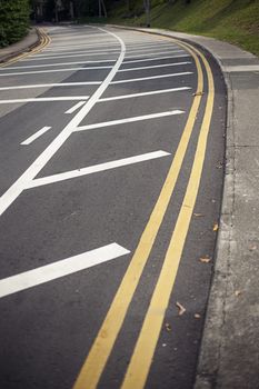 Background with tire marks on road closeup photo