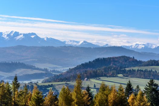 Beautiful mountains in autumn colors