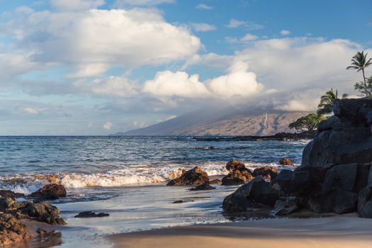 The beach and rocks in Hawaii, Maui