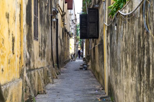 A well in center narrow road. Hoian is recognized as a World Heritage Site by UNESCO