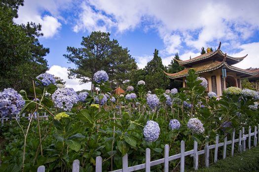 Thien Vien Truc Lam Monastery in a sunny day, Dalat, Vietnam