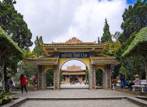 Thien Vien Truc Lam Monastery in a sunny day, Dalat, Vietnam