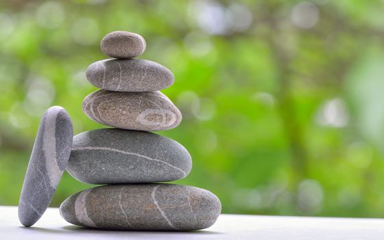 pile of stones isolated in nature