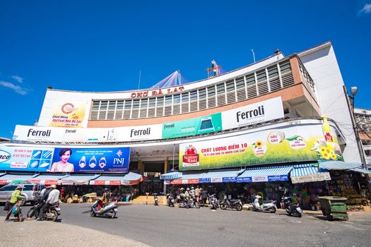 Dalat center market in sunshine. DALAT, VIETNAM