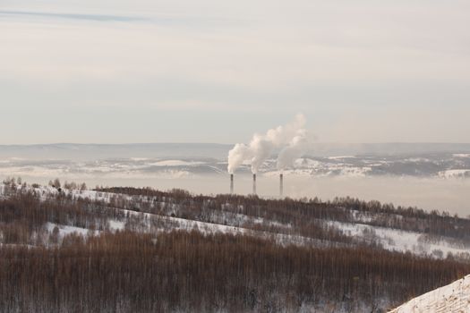 Smokestacks Emit Carbon Dioxide Pollution could the dirt
