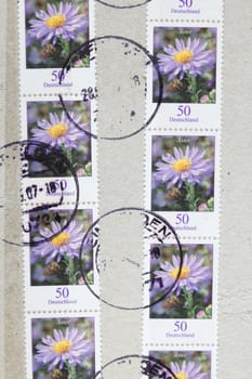 Poststamps on a Letter