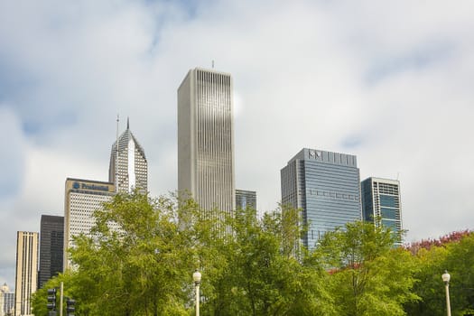 Chicago, IL, USA, october 28 2016 Chicago skyline from Millennium park