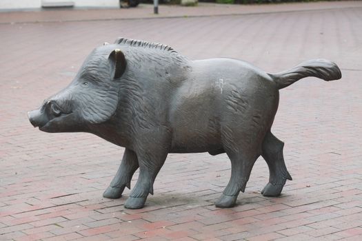 Skulpture of a Wild Boar, Germany, Europe