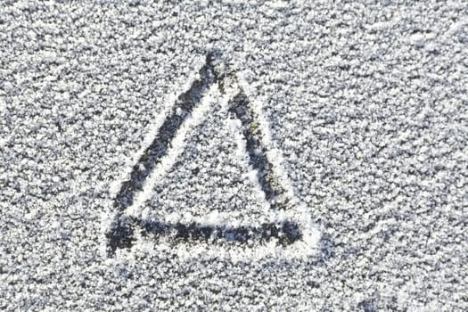 in the hoarfrost painted Triangle