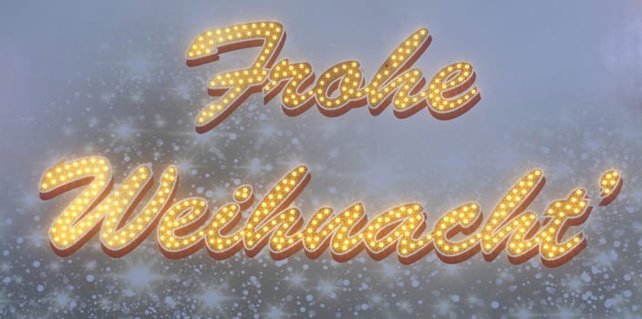 Letters  Frohe Weihnacht-Merry Christmas at dusk