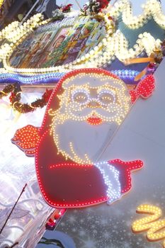 Christmas Decoration Father Christmas at dusk