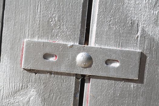 silver painted wooden boards