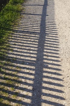 Shadow of a Wooden Fence