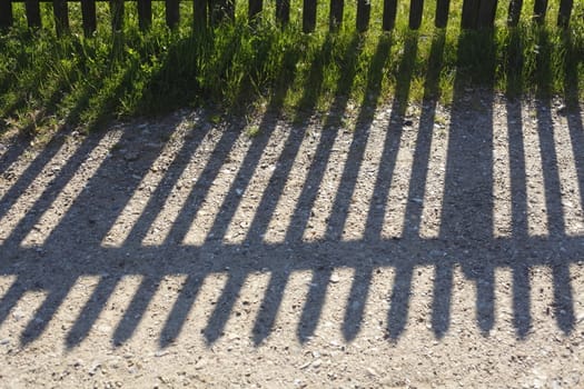 Shadow of a Wooden Fence