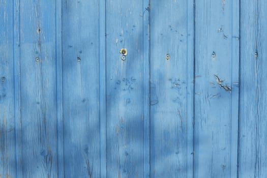 blue painted wooden boards
