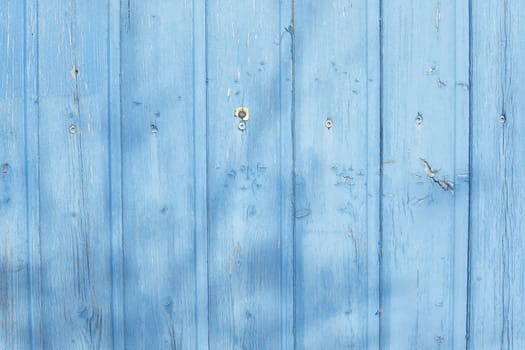 blue painted wooden boards