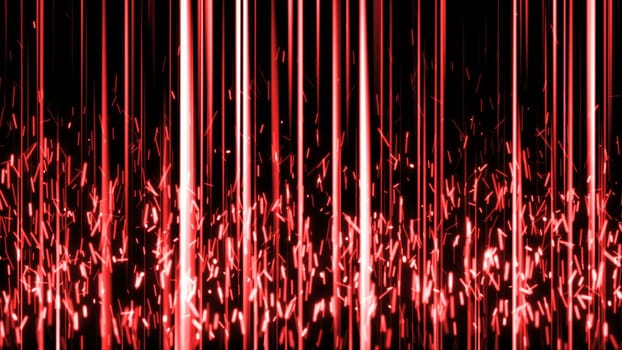 Abstract background with vertical lines and spark particles