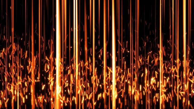 Abstract background with vertical lines and spark particles