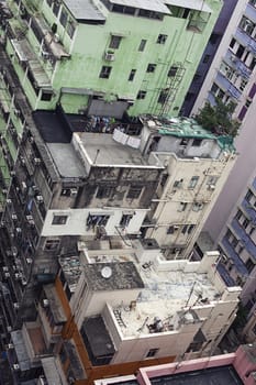 Old grunge building structure. Perfect urban background