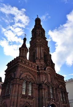 Bell tower of Epiphany cathedral. Kazan, Tatarstan Russia