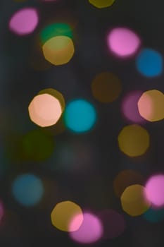 Bokeh lights. Beautiful Christmas background.