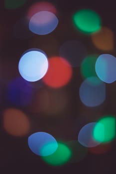 Bokeh lights. Beautiful Christmas background.