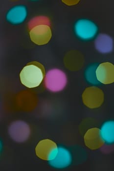 Bokeh lights. Beautiful Christmas background.