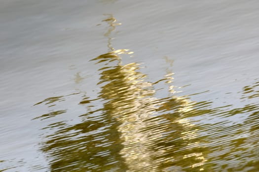 golden domes reflected abstract background