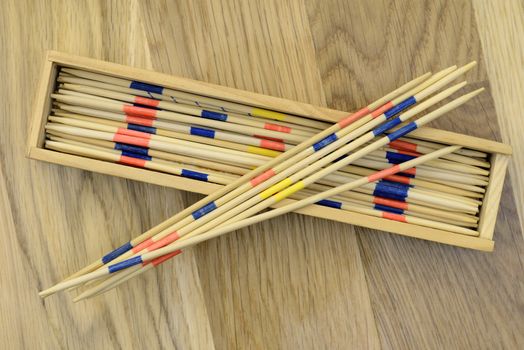 Pick-up sticks isolated.