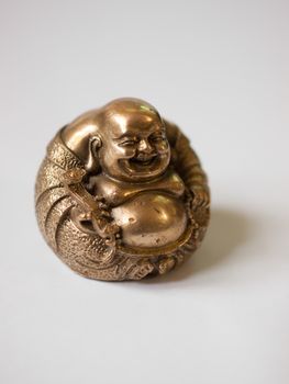 COLOR PHOTO OF LAUGHING BUDDHA